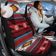 thumbnail image 2 of Uorisanigo Set of 2 Automotive Seat Cover Full Set Car Protection Accessory, Red Aztec African Tribal High Back Bucket Seat Cover for Most Vehicles, Durable Elastic Car Seats Cushion, 2 of 7