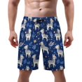 thumbnail image 1 of NICKSUN Men's Swim Trunks, Cute Print Quick Dry Summer Board Beach Shorts with Mesh Lining and Pockets, 1 of 6
