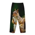 thumbnail image 3 of Lsque Squirrels Eating Peanuts On The Tree Print Women's Pajama Pants, Lounge Pant - Comfortable Home Wear,Elastic Waistband, Stylish Design-XX-Large, 3 of 9