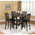 thumbnail image 5 of Lexicon Norman 5 Piece Solid Wood Counter Height Dining Set in Black, 5 of 5