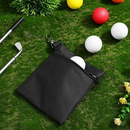 ELAYARD 3-Pack Golf Tee Pouch Bag in Black Oxford Fabric Professional Sports Equipment Organizer for Golf Accessories