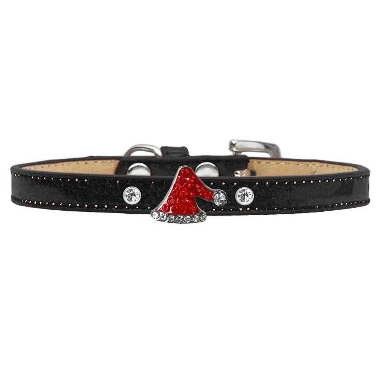 Holiday Charm Dog Collar Black Ice Cream Size 12 Santa Hat Walmart