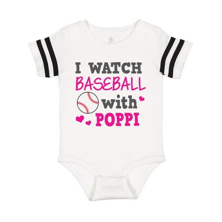 

Inktastic I Watch Baseball with My Poppi Gift Baby Girl Bodysuit