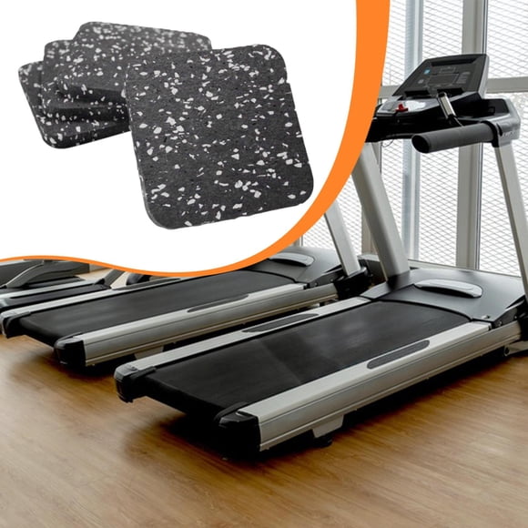 4 almohadillas para cinta de correr de 10 mm de grosor para máquina de coser, máquina de remo y gimnasio. Blanco y negro