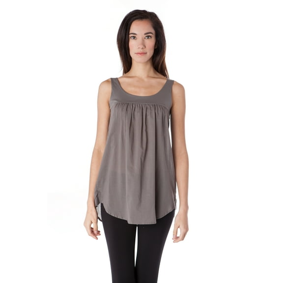 Sleevless Cotton Shirred Top