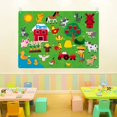 thumbnail image 4 of Felt Board Story Set Animals Story Toys   Figures Teaching Wall Flannel Board Early Learning Interactive Play Kit   Wall Hanging Gift For Toddlers AMERTEER, 4 of 7