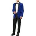 thumbnail image 2 of CHAQUETA DEPORTIVA DE LENTEJUELAS PARA HOMBRES INSPIRE CHIC, CON SOLAPA DE CHALECO, UN BOTÓN, BRILLANTE, AZUL, PARA BODA, 2 of 7