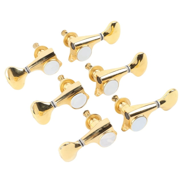 6 Pcs Tuner de Guitare Ensemble de Réglage, Ratio de Vitesse 1:18 Accessoires de Guitares Électriques Complètement Fermés avec Petite Poignée de Queue