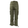 thumbnail image 5 of Idoravan Womens Cargo Pants Straight Leg Women's Outdoor Work Straight-Leg Cargo Pants with Multiple Pockets and Drawstring Hem, 5 of 7