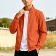 thumbnail image 4 of KyCheLot Zip up Windbreaker for Kids Stand Collar Solid Color Long Sleeve Outerwear Lightweight Casual Windbreaker, 4 of 9
