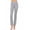 Heather Gray, variant on Women's Cotton Spandex Fold Over Waist Yoga Pants Full Length Flare Bottom Leggings