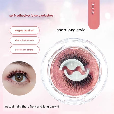 Self Adhesive Easy On Off False Eyelashes Short to Long 1 Pair