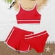 thumbnail image 2 of REDARER UPF50+ Kids Girls 3 Piece Bikini Set with Adjustable Shorts | Ruffle Trim Sport Bathing Suits for 5-12 Years | Beach & Pool Swimwear,Size 11-12 Years, 2 of 5