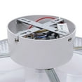 thumbnail image 3 of Flush Mount Ceiling Fan with Light Modern Round Enclosed Ceiling Fan Light Fixtures 5 Hidden Blades 3 Colors Changeable Ceiling Fan Chandelier for Bedroom Dining Room Office,D20.5 x H8.7, 3 of 17