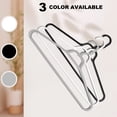 thumbnail image 2 of Quality Hangers Heavy Duty Gray Plastic Hangers 40-Pack with Swivel Hook | 7mm Thick Non Slip Coat Hangers with Accessory Bar | Ideal Clothes Hangers Plastic for Everyday Use | 17 Inches (40, Gray), 2 of 7