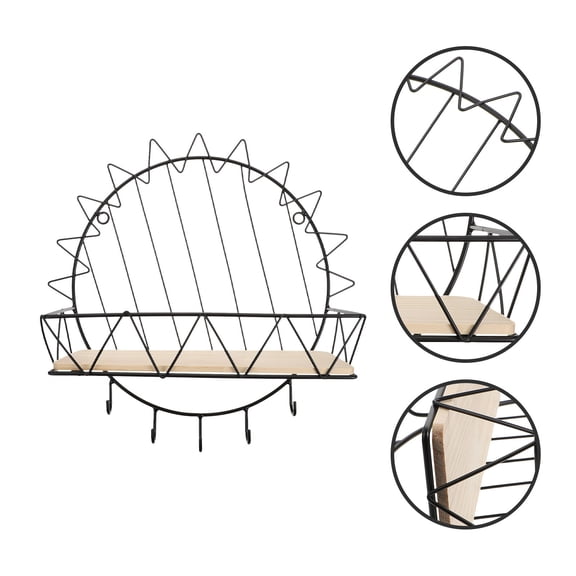 GETAJGHSD Wall Mounted Storage Manager Rack Storage Holder Wood Organizing Friends Kitchen 1Pack