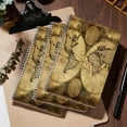 thumbnail image 5 of Spiral Notebook,College Ruled Journal,8.26" x 5.71" 50 Sheets/100 Pages,3 Pack - Vintage-Style Map of The World, 5 of 7