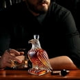 thumbnail image 7 of MMJ Eagle Whiskey Decanter Borosilicate Glass Hand Blown Liquor Bottle 7.48in Head Stopper Bar Gift, 7 of 7