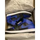 thumbnail image 4 of Ni - ke Ni - ke Air Jordan 1 Mid Black/Hyper Royal-White Mens Size 17 | 554724-077, 4 of 5