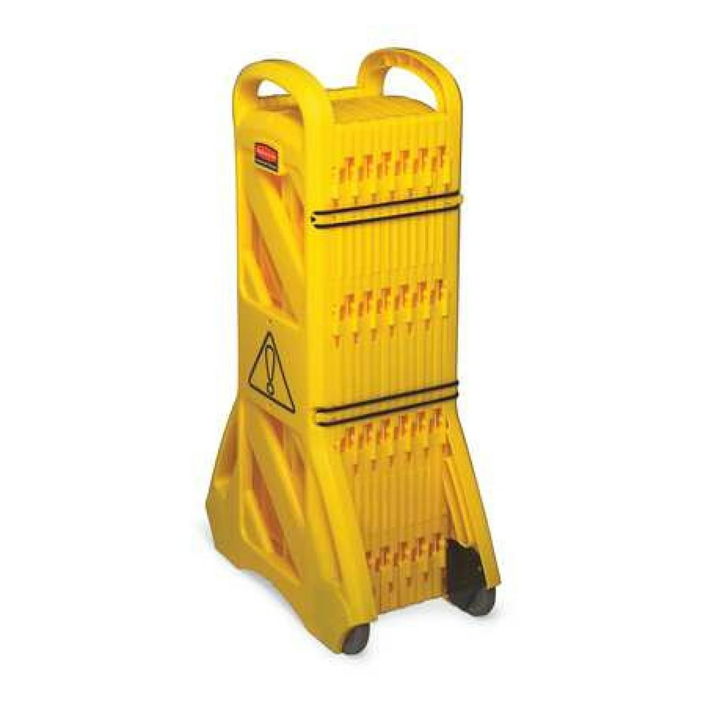 Rubbermaid Commercial Portable Mobile Safety Barrier, Plastic, 13ft x