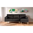 thumbnail image 1 of Sala Modular Reversible Makora Kissa con Memory Foam Color Negro Lino Respaldo Reclinable de 3 Posiciones, 1 of 8