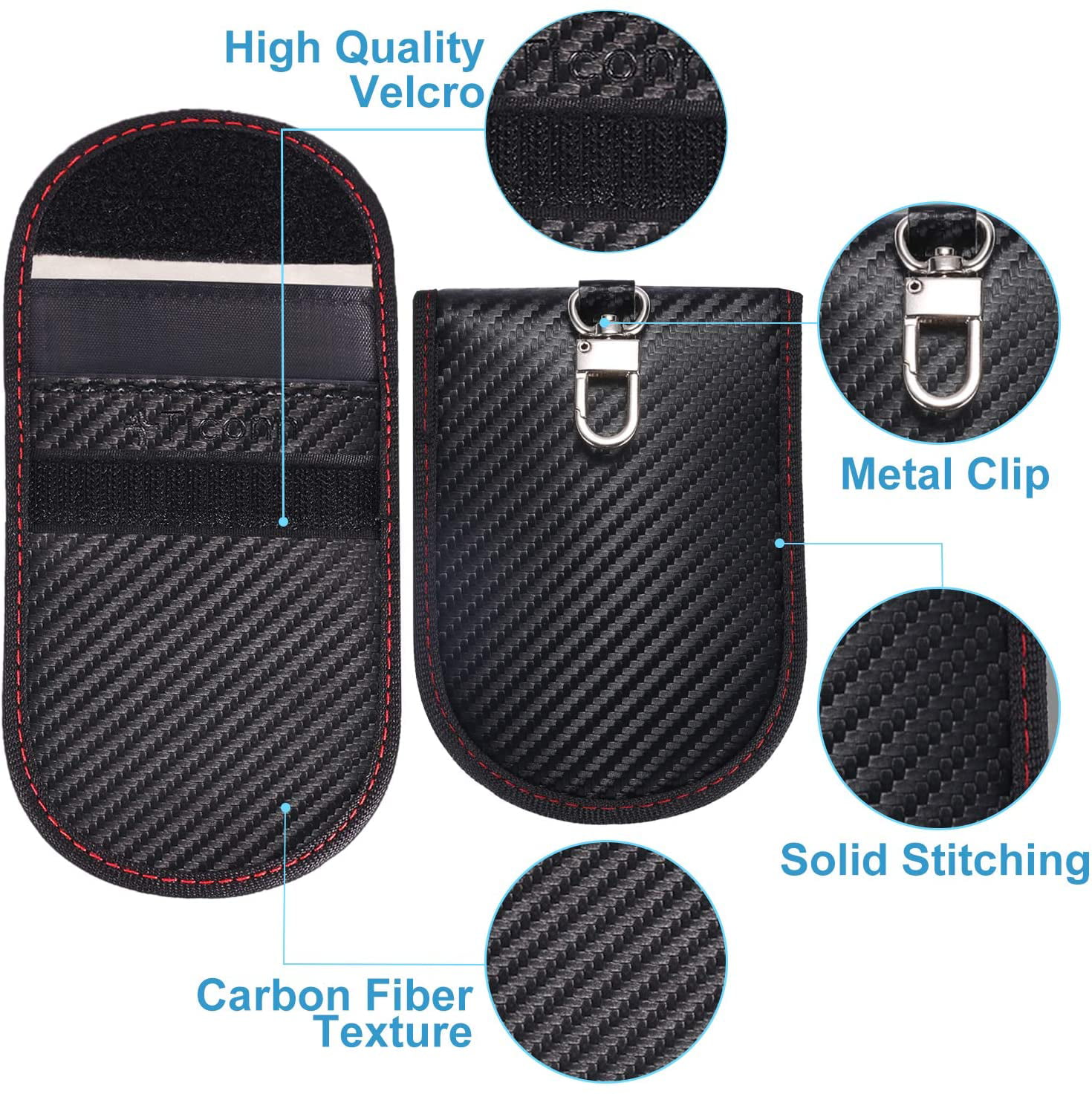 Faraday Bag for Key Fob2 Pack Faraday Cage Protector Car RFID