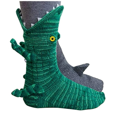 

Keep Warm Winter Christmas Knit Socks Funky Animal Pattern Double Knitting Cuff Down Untraditional Gifts For Woman Man