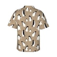 thumbnail image 3 of Daiia Lovely Penguin Hawaiian Shirt for Men Gentle Cotton Regular Short Sleeve Casual-Small, 3 of 9