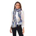 thumbnail image 2 of FORMRS Womens Scarf Winter Soft Long Big Warm Shawls Wrap Tassel Scarves, Blue Wave Pattern, 2 of 9