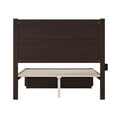 thumbnail image 6 of AFI NoHo 14" Full Wood Platform Bed Frame with Foot Drawer Storage, Espresso, 6 of 8