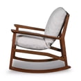 thumbnail image 3 of Grain Wood Furniture Solid Wood Mid Century Rocking Chair with Tapioca Premium Boucle Coushions, 3 of 6