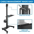 thumbnail image 3 of Mount-It! Mobile Standing with Adjustable Keyboard Tray and CPU Holder | Fits 13"-32" Monitors, 3 of 9