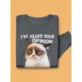 thumbnail image 3 of Grumpy Cat Your Opinion Sweatshirt Men -T-Line Designs, Male x-Large, 3 of 4