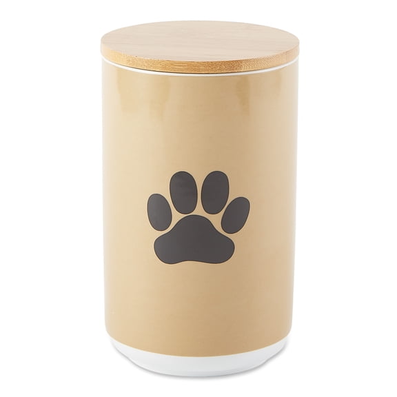 DII Ceramic Pet Collection, Canister, Taupe/Black