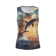 thumbnail image 4 of Lsque Sailing Dancing Dolphin Printed Workout Tank Tops for Women, Athletic Sports Tank Tops, Compression Sleeveless Dry Fit Shirts,Sleeveless Yoga Shirt-Small, 4 of 9