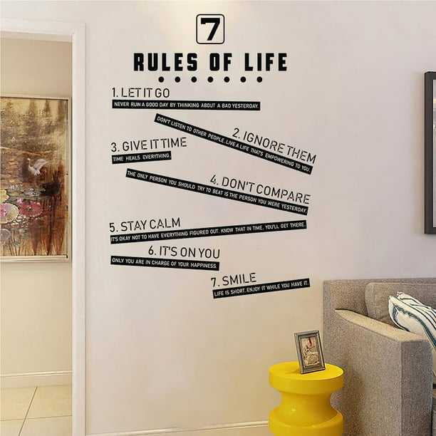 English Proverbs DIY Wall Stickers Family House Rules Stylish Living  Sticker on the Wall Rooms Home Decor Art Decals Wallpaper Decoration Gift