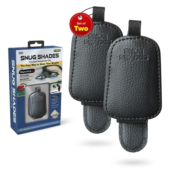 Snug Shades™ Car Sun Visor Organizer – Magnetic Sunglasses Holder Multi-Purpose Card Storage
