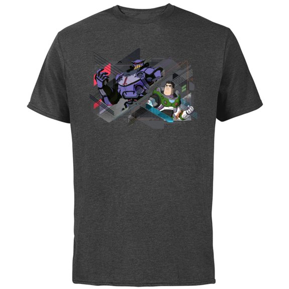 Disney and Pixar’s Lightyear and Emperor Zurg - Short Sleeve Cotton T-Shirt for Adults - Customized-Charcoal