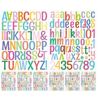 GENEMA Scrapbook Letter Stickers Colorful Self Adhesive Alphabet Number  Letter for Card 