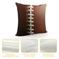 thumbnail image 4 of Nawypu  Football Throw Pillow Cover Cozy Square Throw Pillowcases Home Decoration for Bed Couch Sofa Living Room Cushion Case, 4 of 5