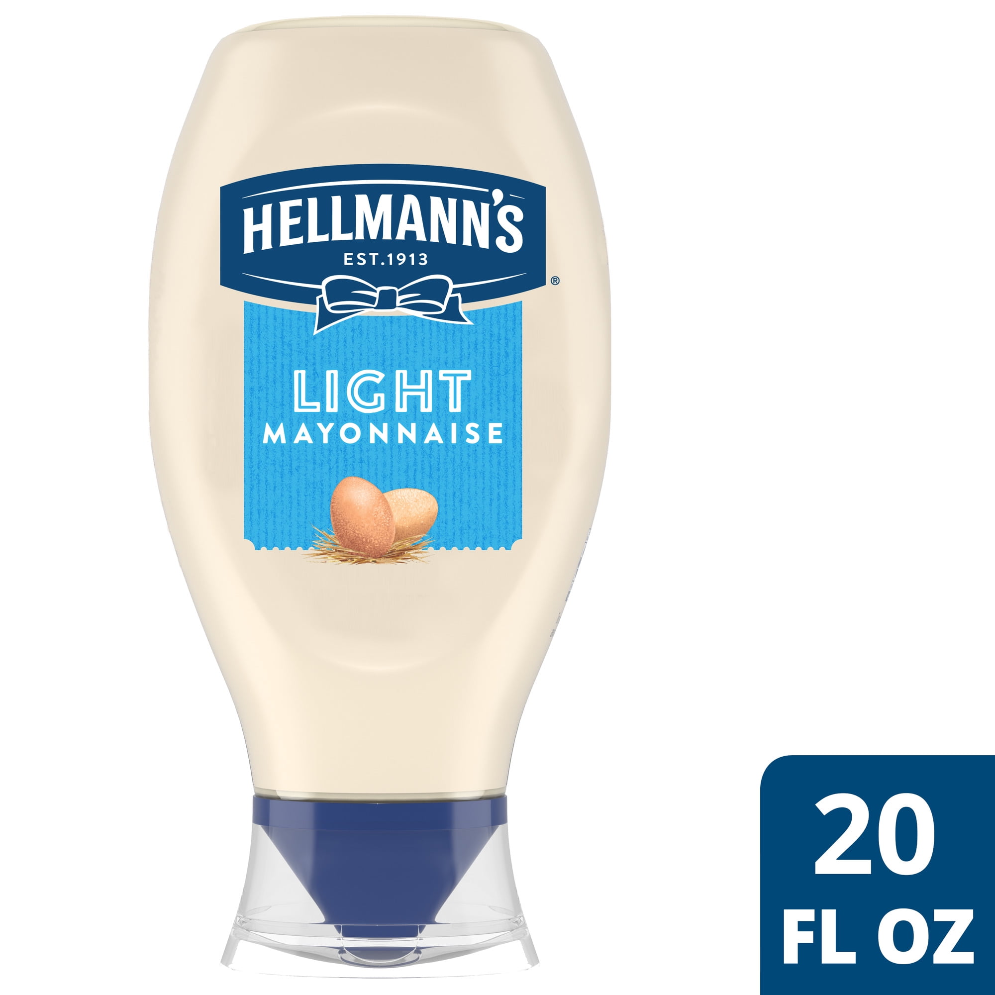 lineal galdeblæren Uredelighed HELLMANNS Light Mayonnaise Light Mayo Squeeze Bottle 20 oz - Walmart.com