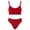 Red, variant on 5 Pack Women’s Sexy Lingerie Set Seamless Ribbed Wireless Bra and Panty Set (Multicolor, XL)