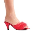 thumbnail image 3 of Phoebe, 2.5" Heel Satin Maribou Slippers, 3 of 4