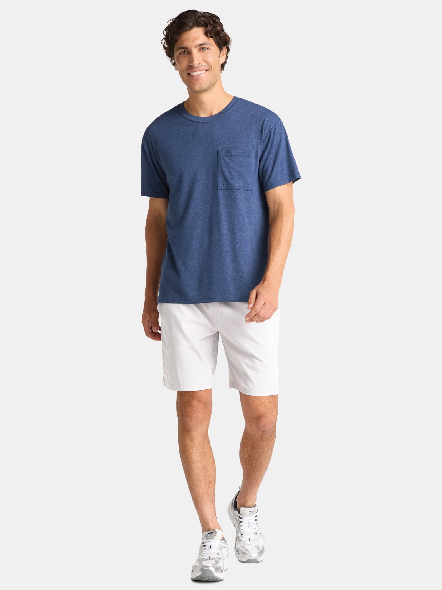 Athletic Works Men’s Tri-Blend Pocket Tee, Sizes XS-4XL