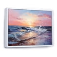 thumbnail image 2 of Designart "Ocean Pink Charm Pastoral II" Landscapes Floater Framed Wall Decor, 2 of 7