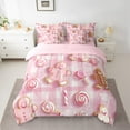 thumbnail image 2 of Manfei Pink Gingerbread Man 7-Piece Twin Bedding Sets,Xmas Sweet Candy Bedding Comforter Set,Merry Christmas Sheet Sets For Kids,Breathable Home Decor Reversible, 2 of 8
