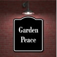 thumbnail image 2 of Garden Peace BLACK Aluminum Composite Sign 8.5''x10'', 2 of 9