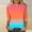 Orange-A, variant on Women's Gradient Tops 3/4 Length Sleeve Crew Neck Casual Tunic Tops Spring Summer Basic Loose Fit Blouses Orange-A