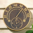 thumbnail image 1 of Horloge Thermomètre Solstice - Bronze Français, 1 of 1