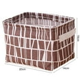 thumbnail image 6 of HEVIRGO Decorative Storage Bin with Handle Cotton Flax Widely Usage Organizer Basket Office Supplies Beige Cotton Flax, 6 of 8